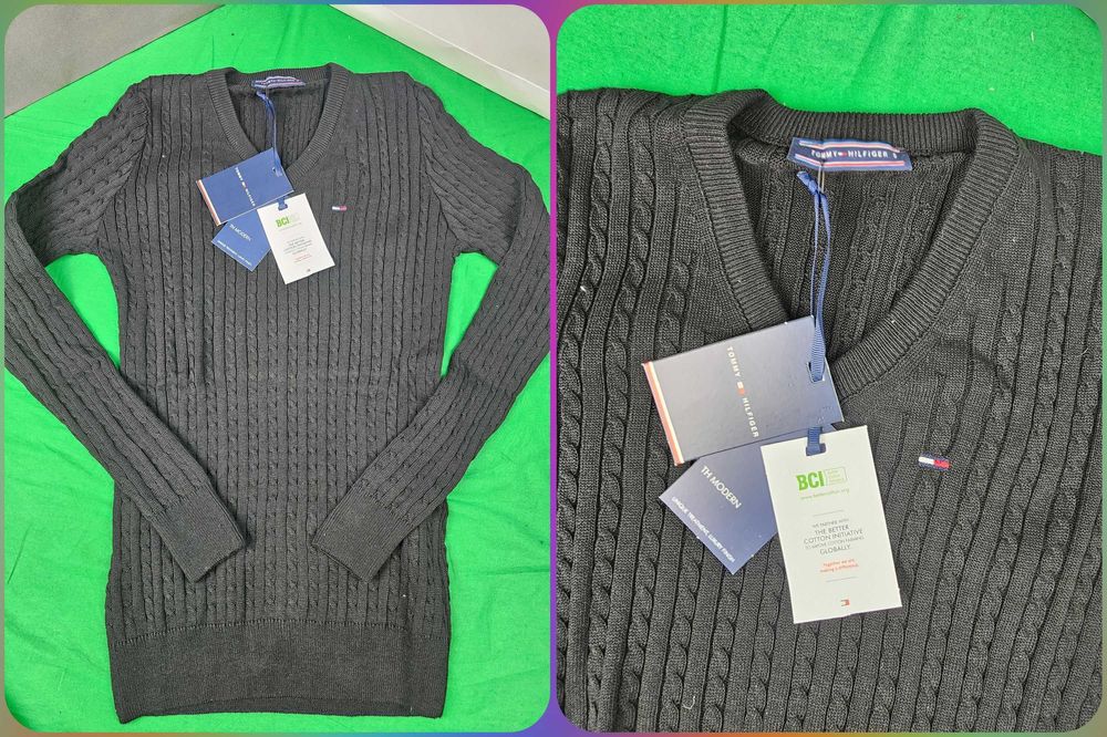 Sweter damski prążkowany tommy hilfiger ralph lauren nowy