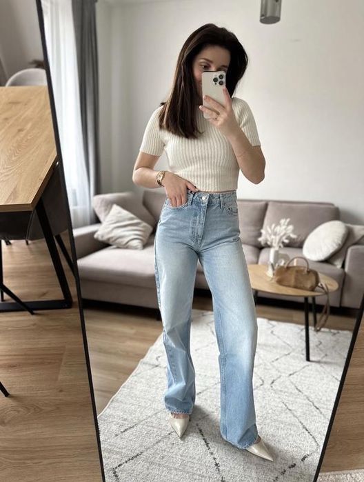 Прямі джинси Zara Z.03 з високою посадкою