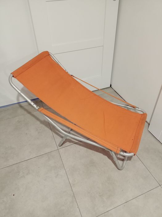 Kultowy Leżak Składany Vintage Retro PRL Na plażę / ogród
