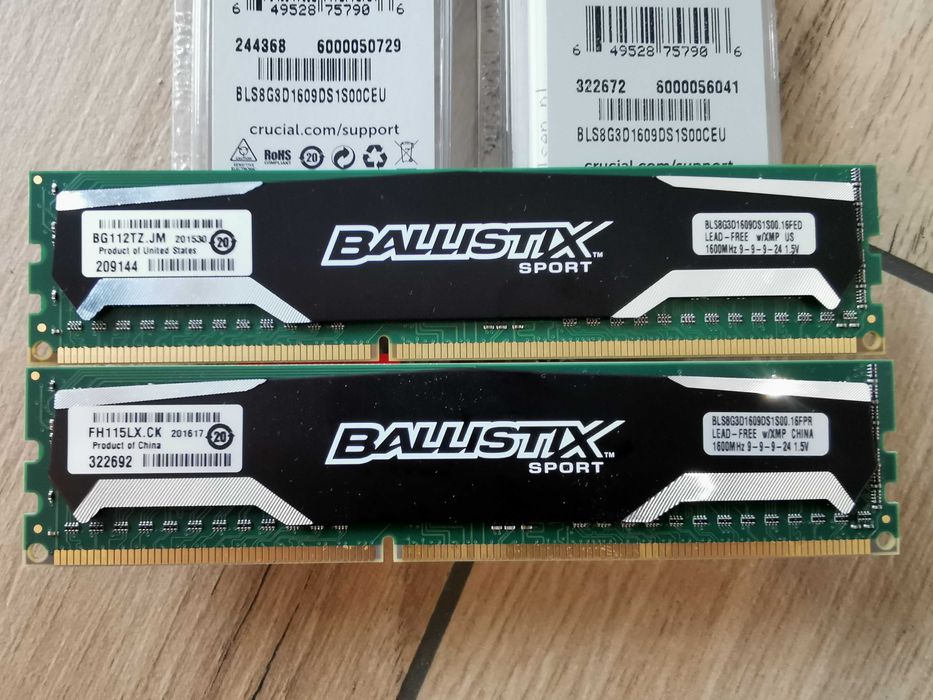 Pamięć RAM Crucial Ballistix Sport DDR3 16GB
