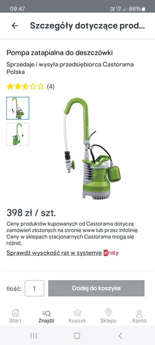 Pompa wodna zatapialna ogrodowa