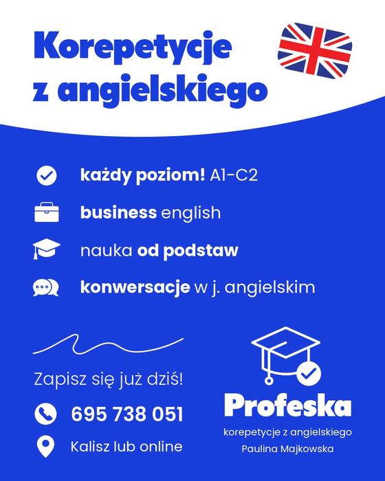 Korepetycje z języka angielskiego ! Angielski z Profeską :)