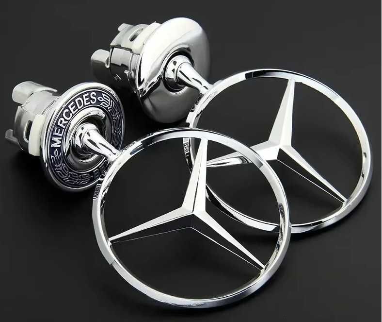 Emblema símbolo estrela vertical e de substituição capô Mercedes Benz