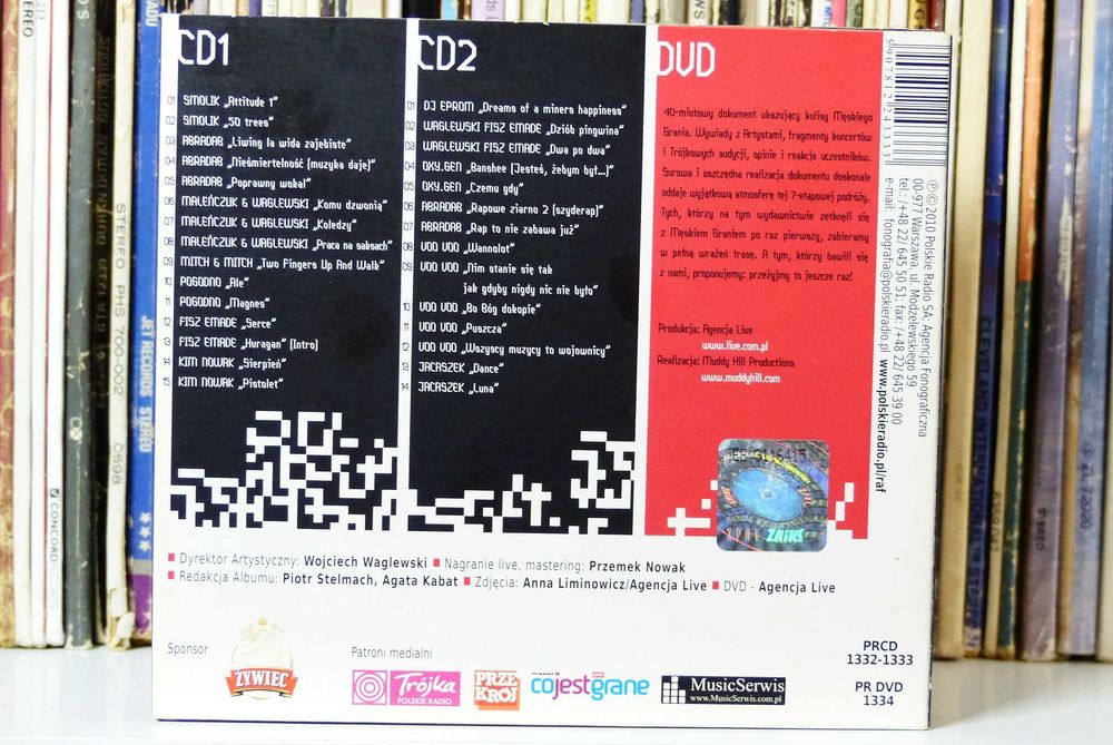 2CD + DVD Męskie Granie 2010 Waglewski Fisz Jacaszek BDB