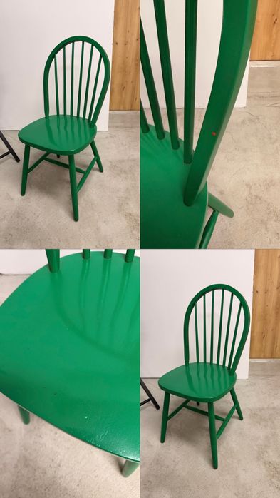 Krzesło drewniane zielone