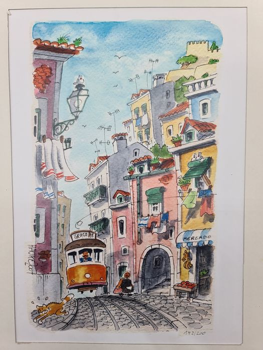 Impressão "Eléctrico Saltitante de Lisboa" Atelier 49