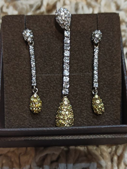 Zestaw kolczyki i wisiorek