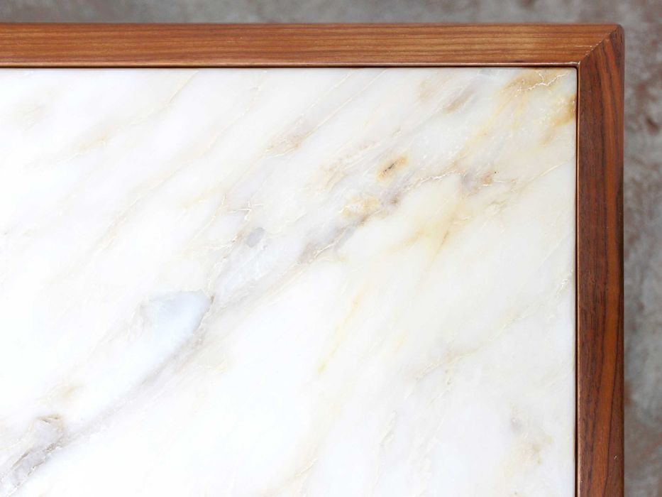 Stolik kawowy włoski Marmur Calcatta PO RENOWACJI vintage mid-century