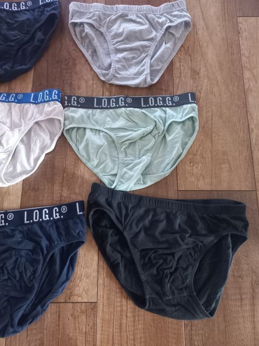 8 par slipów i kąpielówki r. 170