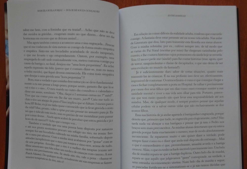 Entre Barrigas de Marcela Ruela Forjaz e Dulce de Souza Gonçalves