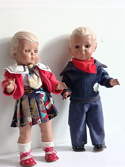 Lalki Schildkrot ,para z żołwikiem Germany. Kolekcjonerskie .