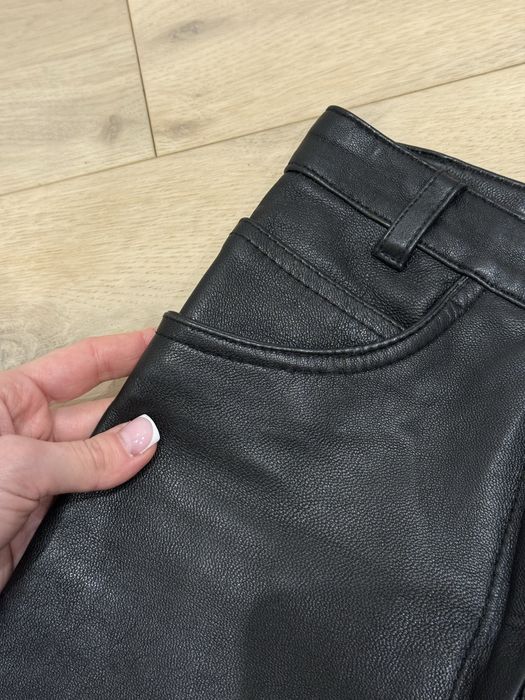 100% натуральные кожаные брюки ручной работы в отличном состоянии