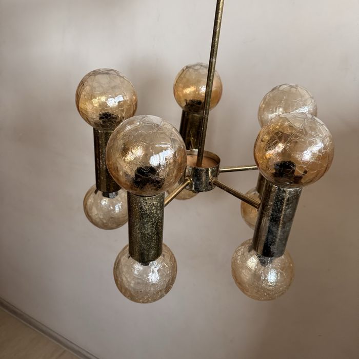 Polski żyrandol PZM space age lata 60te prl vintage new look antyk