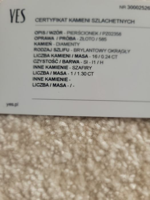 Pierścionek Yes kolekcja wiktorianska