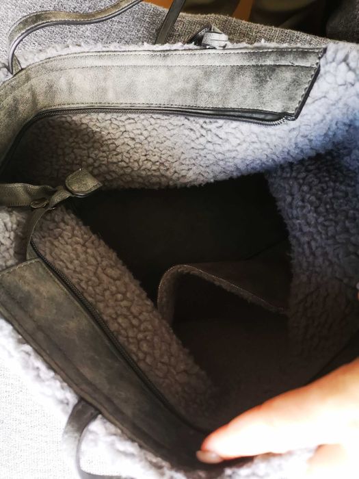 XSRY shopper bag duża szara torebka