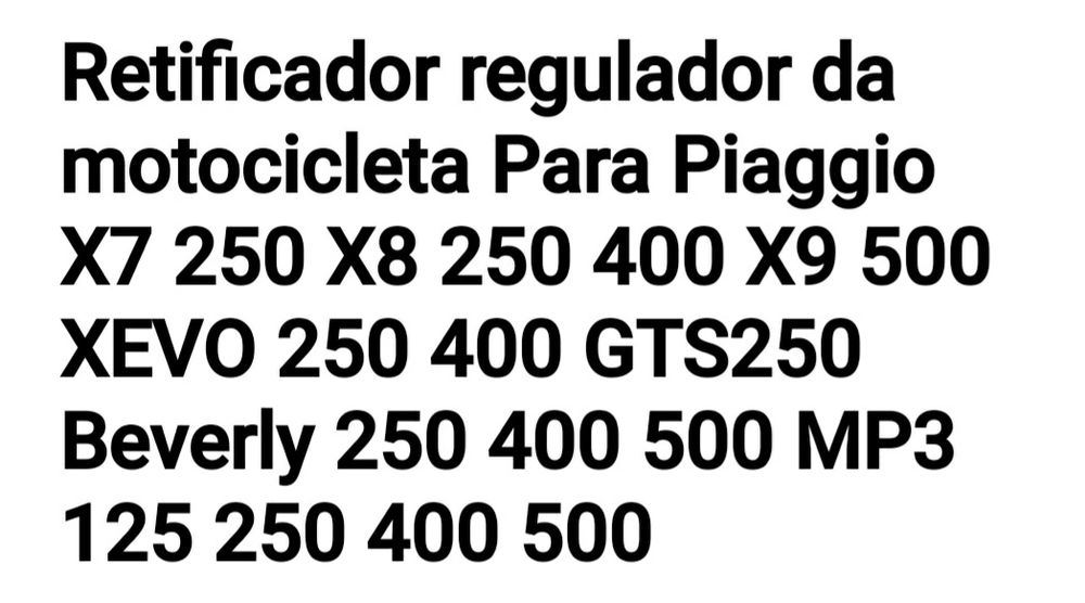 Regulador Retificador de corrente motas