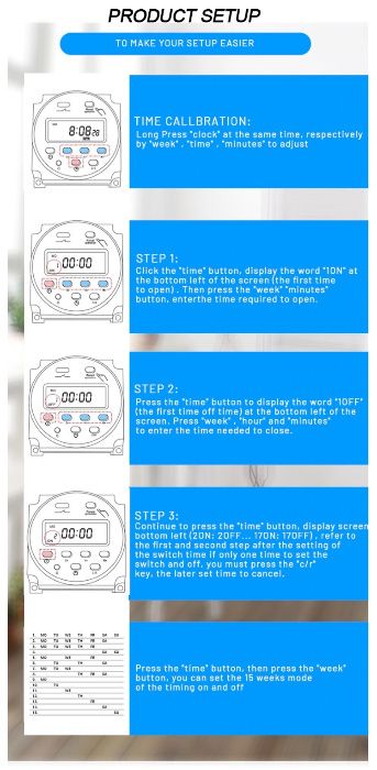 Weekly Digital Programmable Timer 220V 16A64584345678979124
