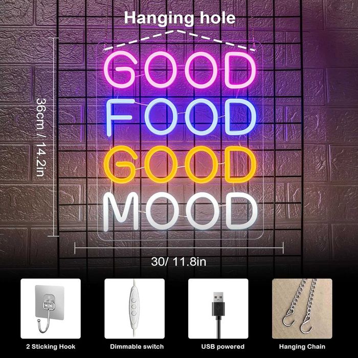Letreiro Luminoso Decorativo com Iluminação LED Néon em Base de Acrílico - Carregado por USB - Diferentes Frases e Temas