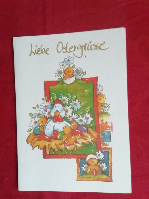 Postal de Páscoa, alemão