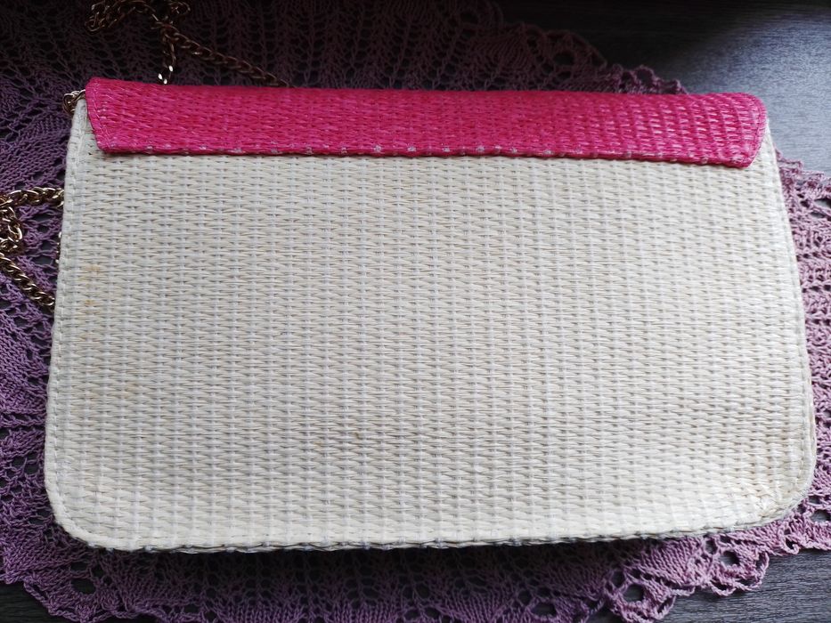 Сумка солом'яна Escada Sorbetto Rosso.