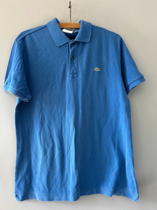 Niebieska męska koszulka polo - LACOSTE - M/L - OKAZJA