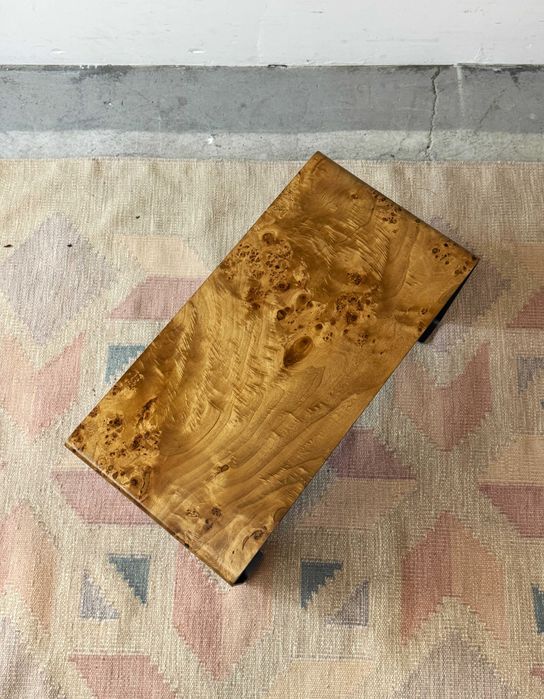 Stolik kawowy ze stali, topola, Polska '25, bauhaus, mid-c