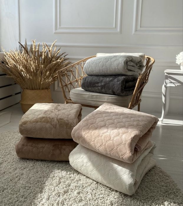 Хіт! Стьогане велюрове м’яке покривало стьобане велюровое покрывало