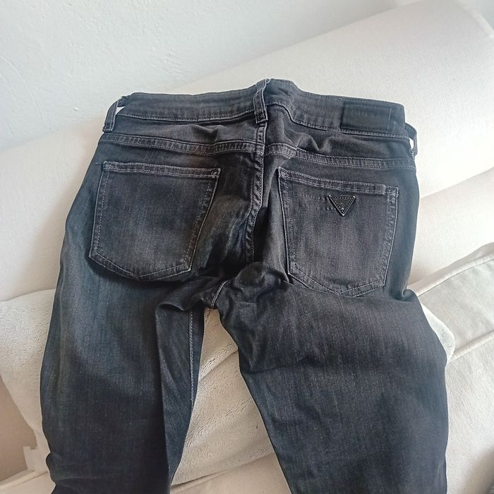 Spodnie Guess 26 czarna popiel bawełna