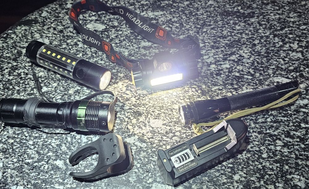 Latarka czołowa, rowerowa, taktyczną