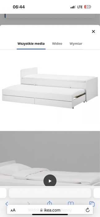 Ikea Slakt lozko podwojne