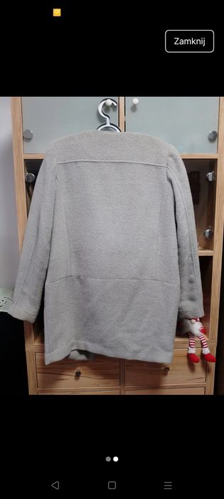 Płaszcz damski Troll M siwy