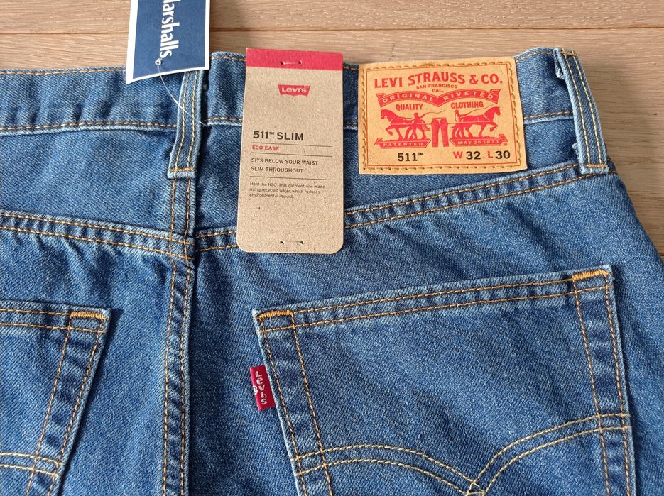 Oryginalne spodnie jeansowe Levi's Strauss 511 Slim nowe za 1/3 ceny!