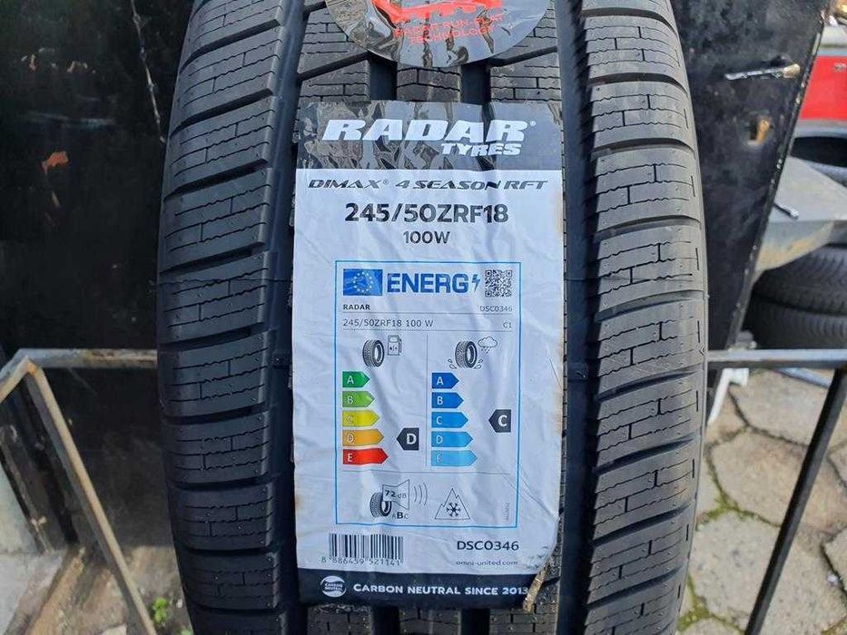 245/50R18 Radar całoroczne Nowe 1szt Para Komplet N1858