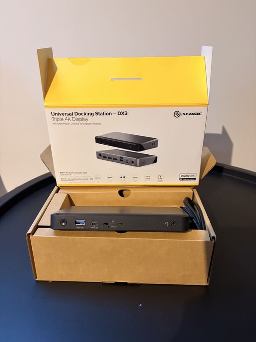 ALOGIC DX3 stacja dokująca 3x 4K DisplayLink 100W USB-C | komplet