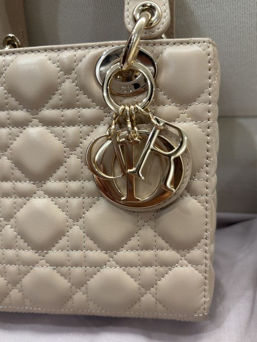 Bolsa dior, cor bege lady dior