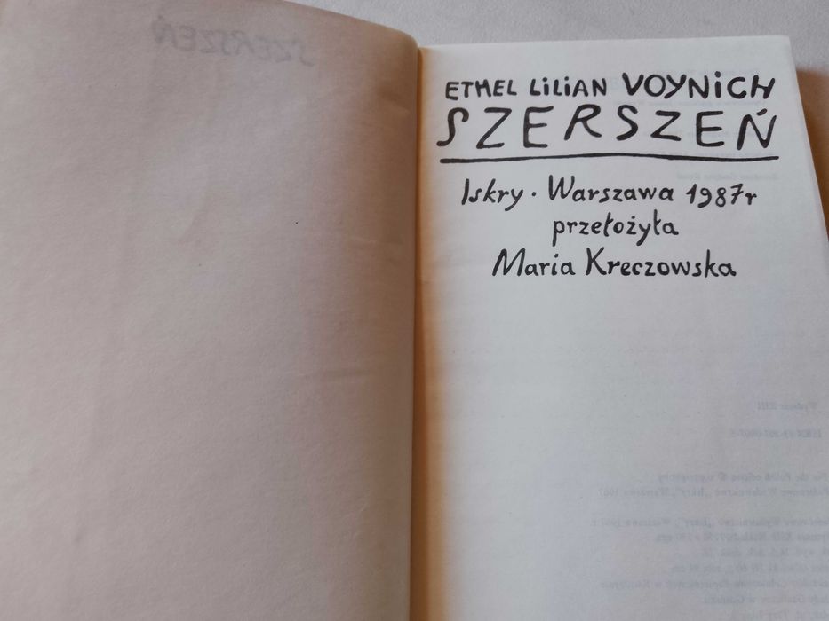 E. L. Voynich "Szerszeń" 1987