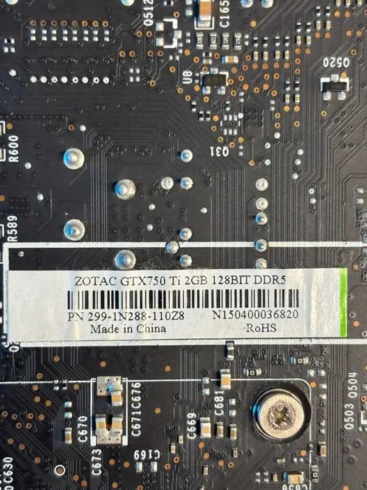 Непацююча Відеокарта Zotac GeForce GTX 750 Ti 2GB GDDR5 128-bit (ZT-70