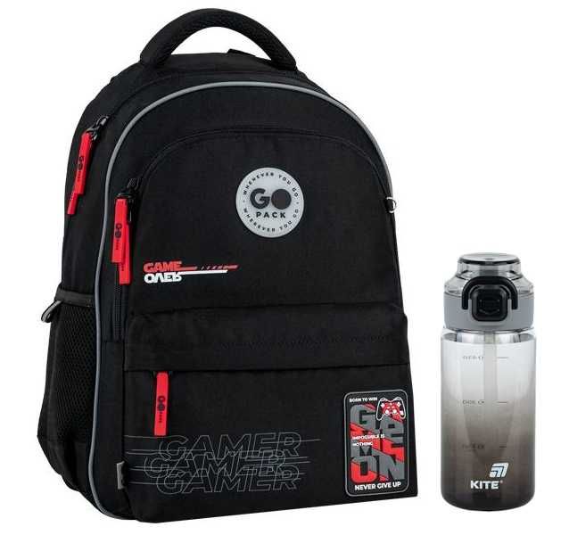 Рюкзак шкільний GoPack зріст 130-145 см , пляшечка Кайт KITE