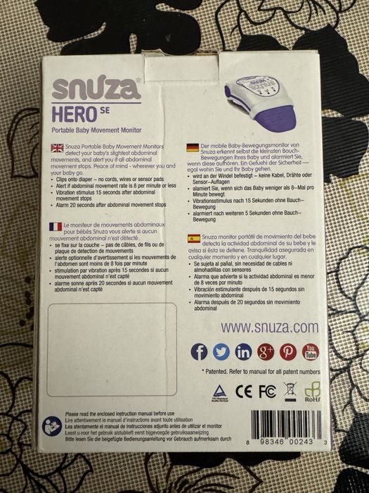 Монітор дихання немовляти snuza hero se  | контроль дихання