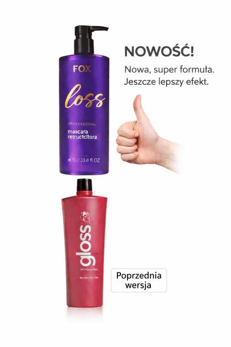 Keratyna FOX GLOSS 1L  Кeratinowe Prostowanie