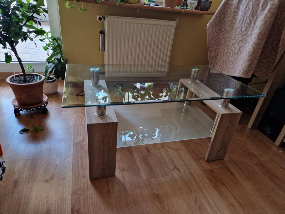 Stolik kawowy/ława ze szklanym blatem