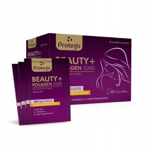 protego beauty+ kolagen 5000mg o smaku mango-ananas, 30 saszetek