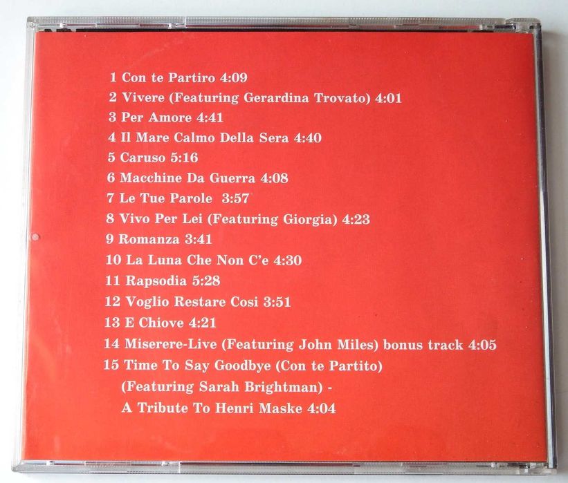 CD Andrea Bocelli - "Romanza"