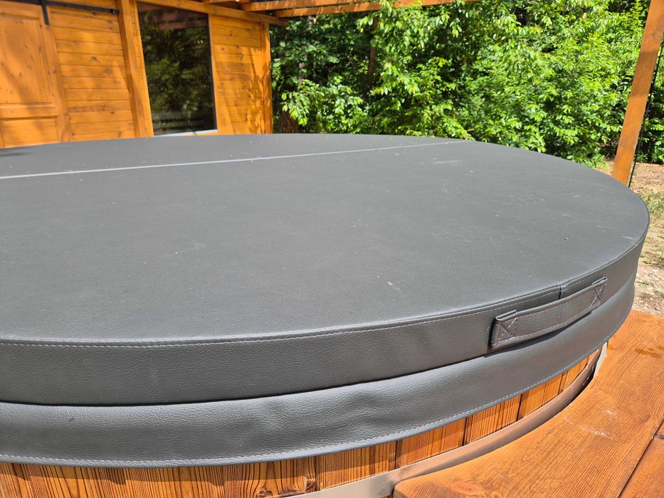 JACUZZI OGRODOWE JAKUZZI BALIA ogrodowa PREMIUM jacuzzi LED piec termopokrywa ruska bania