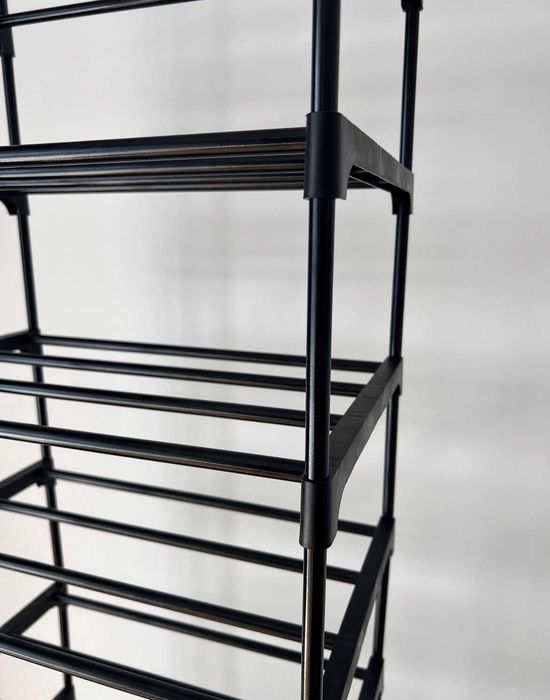 NOWY Pojemny regał na buty 10 półek – Szafka stabilna organizer metalowy