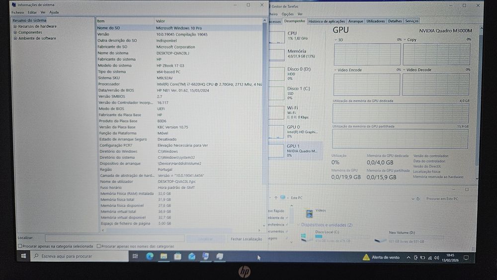 Workstation HP Zbook 17 G3 - Otimo estado