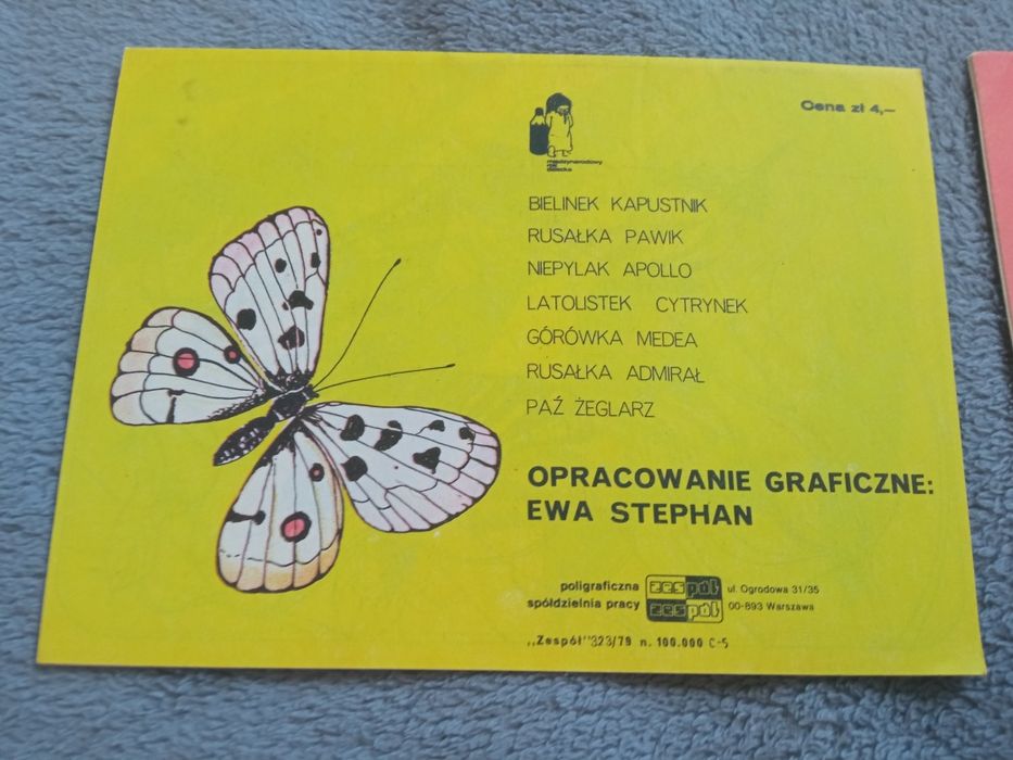 UNIKAT!! Malujemy Motyle 1+2 z 1979 roku nakładem 100.000