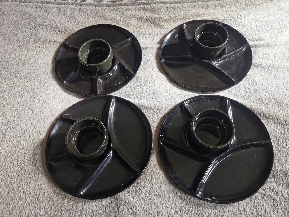 Talerze fondue zestaw 4szt