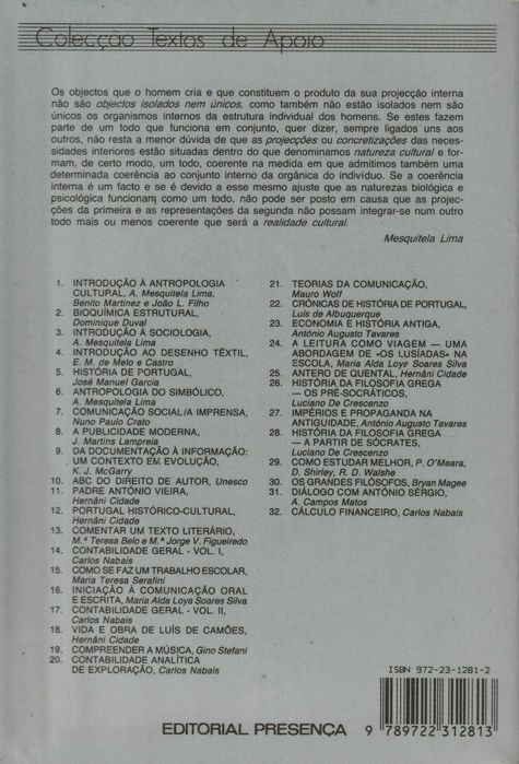 Introdução à Antropologia Cultural - Mesquitela Lima