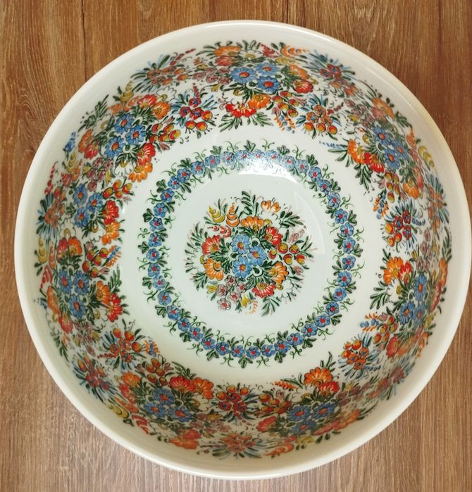 Talerz półmisek Cepelia Opolska porcelana idealny ręcznie  zdobiony